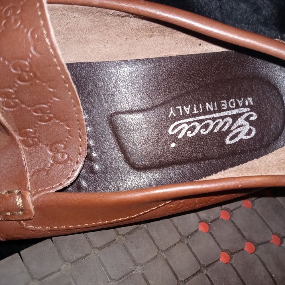 Vintage Gucci Men Brown Leather Loafers NWOT - Picture 6 of 11